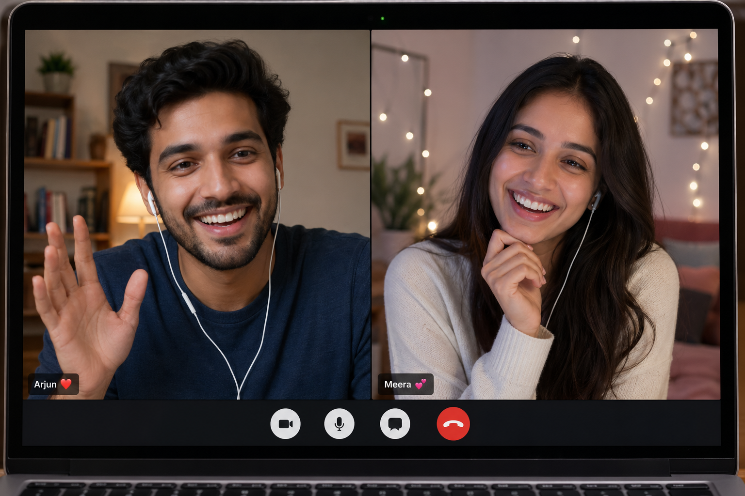 Indian couple video call